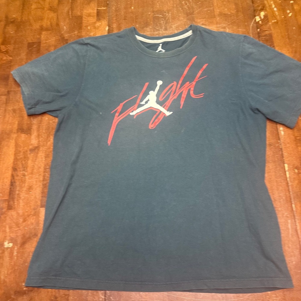 Jordan‎ T-Shirt Mens XL Black Flight Jumpman Graphic Short Sleeve Tee